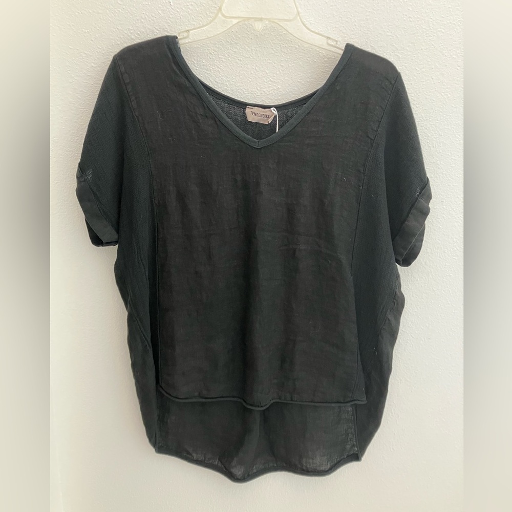 New with tags!  Tendencies Black Short Sleeve Top